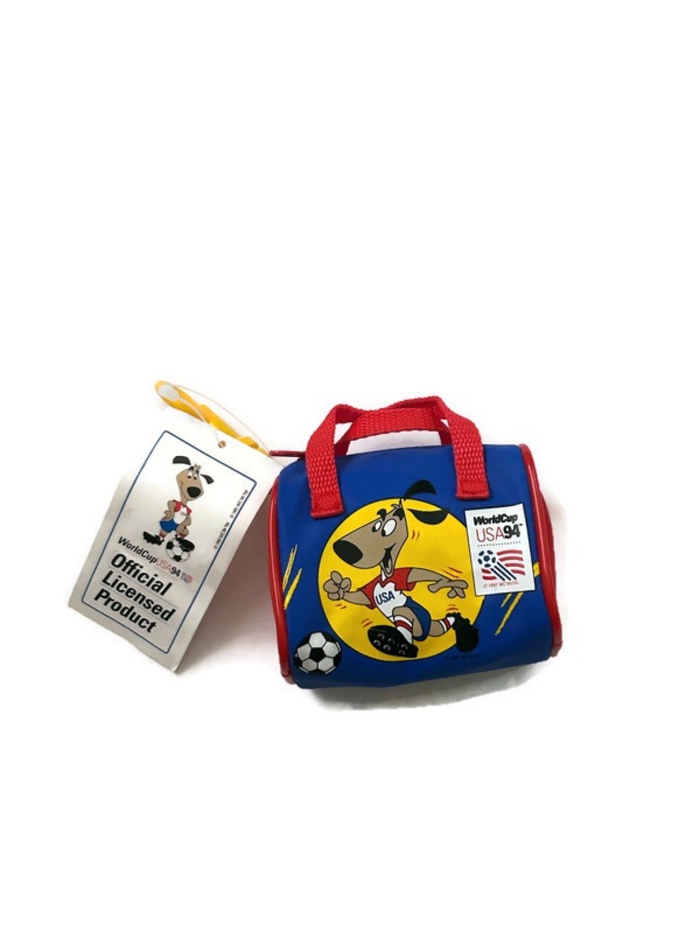 Vintage FIFA World Cup USA 1994 Mascot Coin Purse Mini Travel Bag Keychain